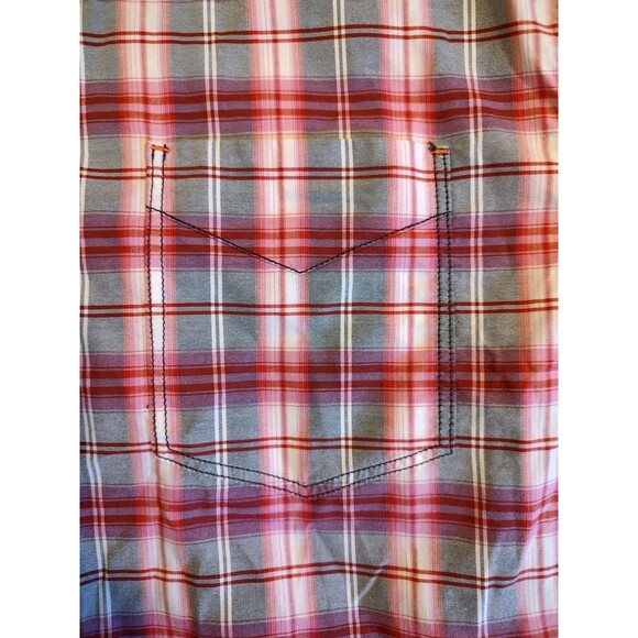 TOMMY BAHAMA Shirt Large Button Up Pink Plaid Long Sleeve Spring Easter Western - Picture 4 of 11